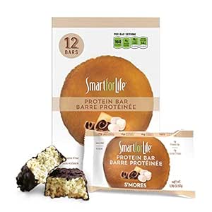 Smart for Life high Protein Bars - Smores - 低糖Crunchy 14g 蛋白质 Meal 置换吧 - 12巴 - 与 Cookie 饮食蛋白 Snacks - 非GMO - Smores 蛋白质吧合作