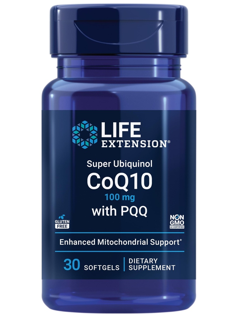 寿命延长 Mitochondrial 能源优化器,配PQQ和Super Ubiquinol CoQ10,配PQQ - 120卡普勒和30软胶