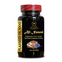 Flaxseed Oil 1000 mg Softgels – Plant-Based Omega 3 Alternative, Supports Skin Hydration & Hair Shine, Supports Daily Wellness & Vitality - 1 Bottle 100 Capsules