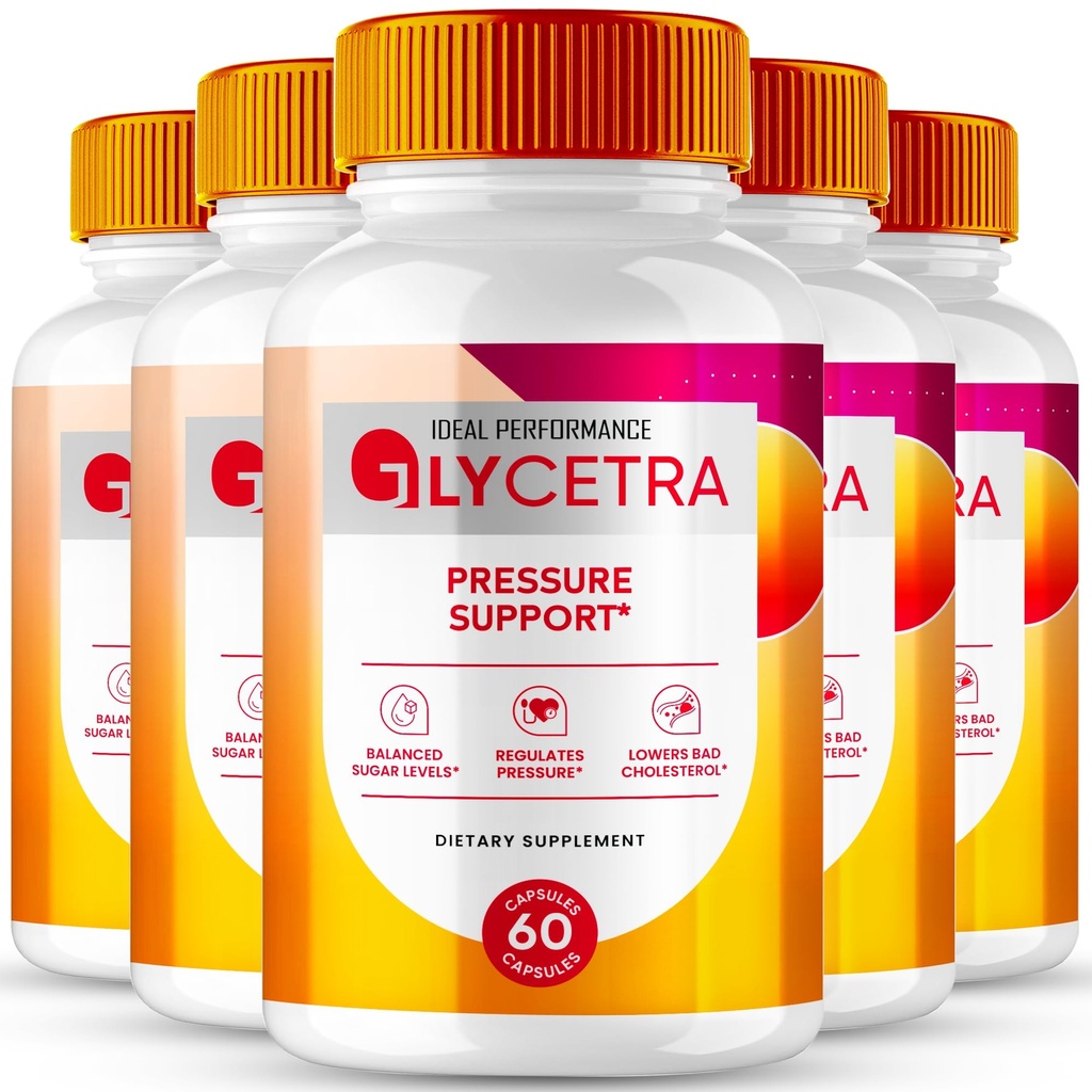 Glycetra Advanced Blood Formula Capsules, Official Glycetra Supplement Pills - Maximum Strength, All Natural Healthy Circulation & Stable Levels, Premium Glycogen Support Formula Reviews (5 Pack)