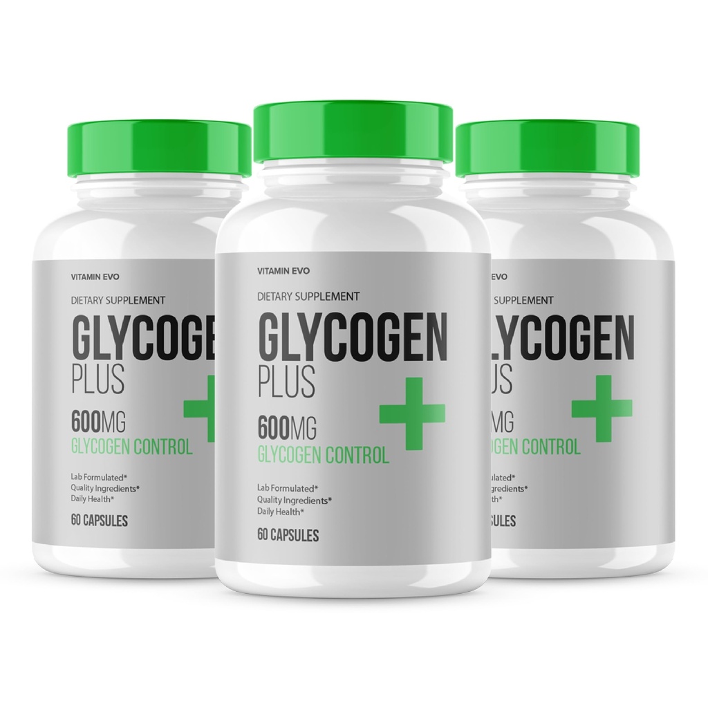 (3 Pack) Glycogen Plus Capsules, Official Glycogen Plus Advanced Blood Formula Support Supplement Pills, GlycogenPlus All Natural Supplement Capsule, Glycogen+ Pills Health and Wellness (180 Capsules)