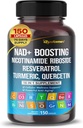 NAD+ 促销跨恒温特罗尔 Turmeric Quercetin Rosemary Bilberry Sage 绿色 茶叶 Oregano Nettle 牛奶硝酸盐黑辣椒 - 150 Capsules - 在美国制造