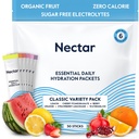 Nectar Hydrition Packets - Electrolytes Powder Packets - 无糖和0卡路里 - 有机水果液体 Daily IV Electrolytes Power for Dehdlidation Refed and rehyddation (Variety 30 Pack) (中文(简体) ).