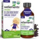 Wellements Organic Elderberry Syrup for Kids | Supports Immune Health* for Babies & Toddlers, Made with Organic Elderberry, USDA Certified Organic & Non GMO | 1 Year +, 4 Fl Oz