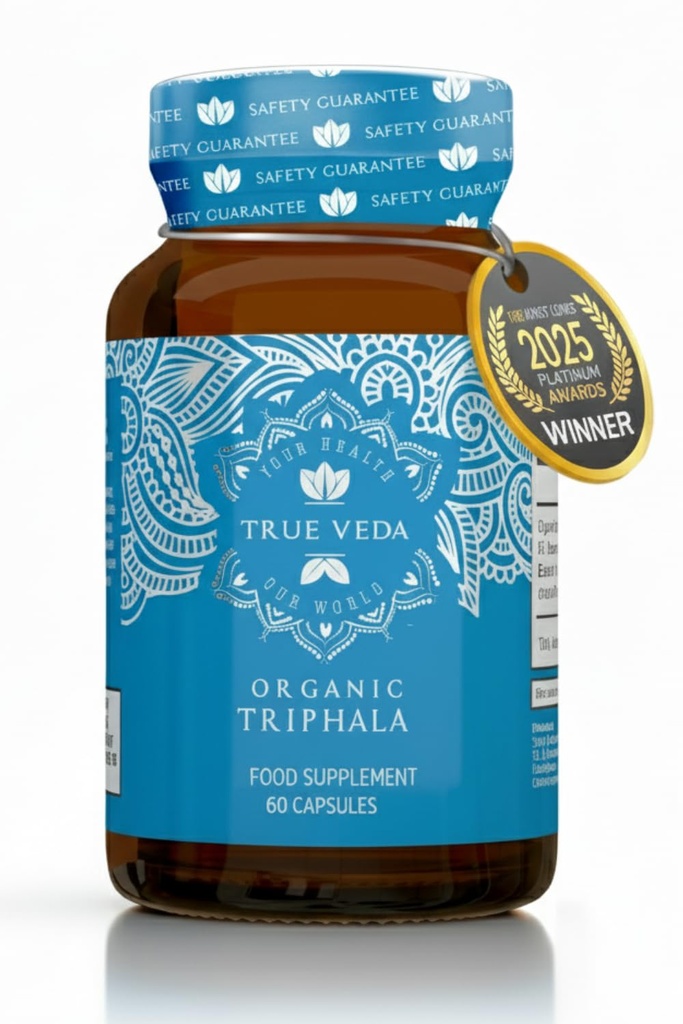 Triphala Capsules – UDA 有机认证 → Vegan Triphala 平板电脑 100% 天然草药 Triphala Guggulu 补充 → 自然融合 提取 可能性 → Ayurveda → 60 Caps → Trifala Churna