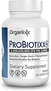 Organix ProBiotixx+ Probiotxx+ Probiotic Supplex, " 妇女和男子每日为消化健康提供药品 " , " 免疫支持 " , " 2.5亿 CMFU " , " Gluten Free " , " 非转基因生物 " , " 大陆架稳定 " , " 60个植物冠状体 "