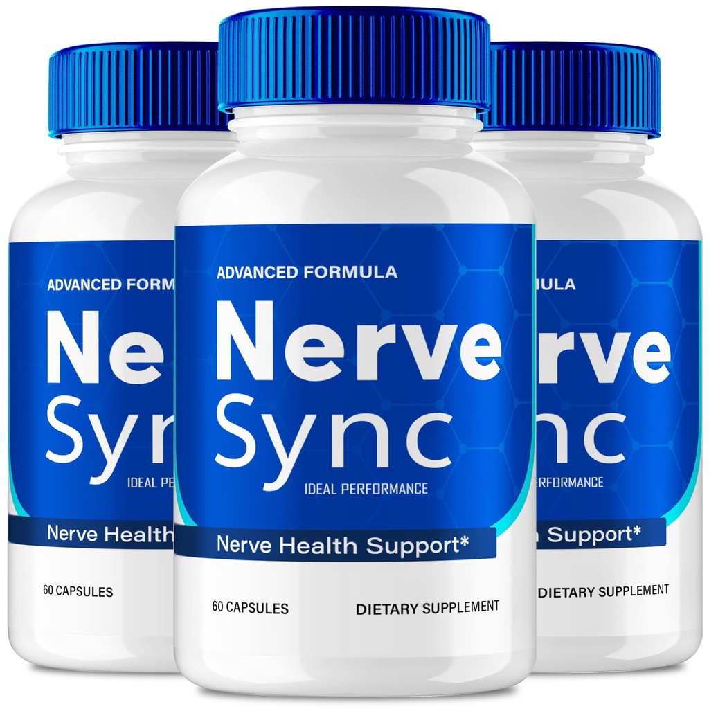 Nerve Sync Capsules, Official Nerve Sync Advanced Nerve Health Supplement Pills - Maximum Strength, All Natural Healthy Circulation & Stable Levels, NerveSync Support Reviews (3 Pack)