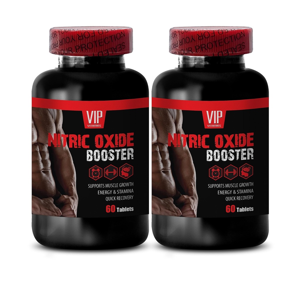 L-arginine and Nitric Oxide Workout Booster - Nitric Oxide Unique Complex - AAKG Nitric Oxide Formula for Strength, OKG Nitric Oxide for Enhanced Stamina, GKG Nitric Oxide Synergy 2 Bottles 120 Tabs
