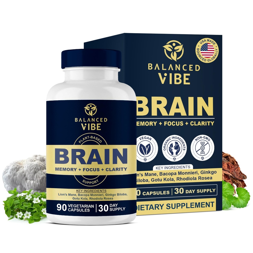 (原始内容存档于2019-03-01) (中文(简体) ). Calbed Vibe Brain Formula QQ基于植物的有机新星,用于聚焦,清晰和记忆 QQ有机狮子的玛恩,金克戈,巴科帕,罗迪奥拉,Gotu Kola QQ Vegan Capsules 30天供应.