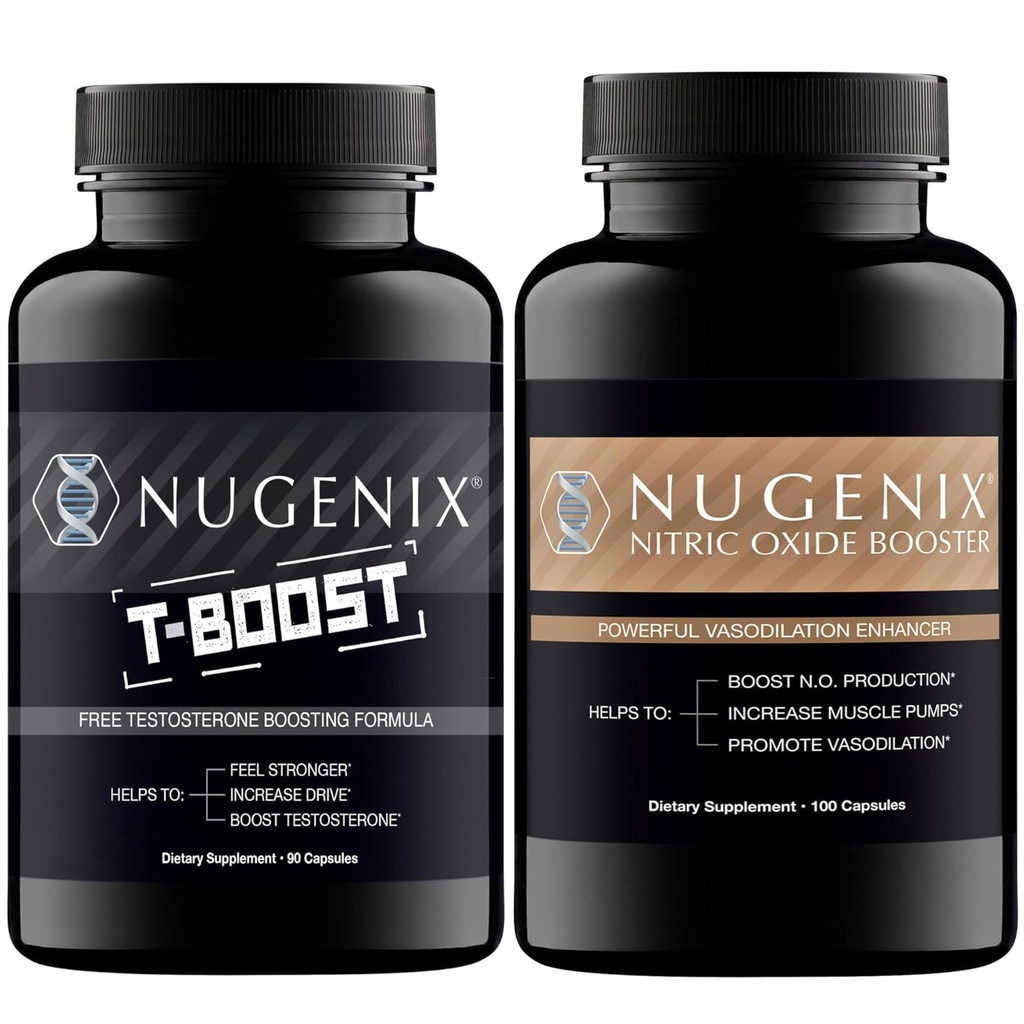 Nugenix Nitric Oxide 助推器和 T-Boost 男子自由试酮助推器