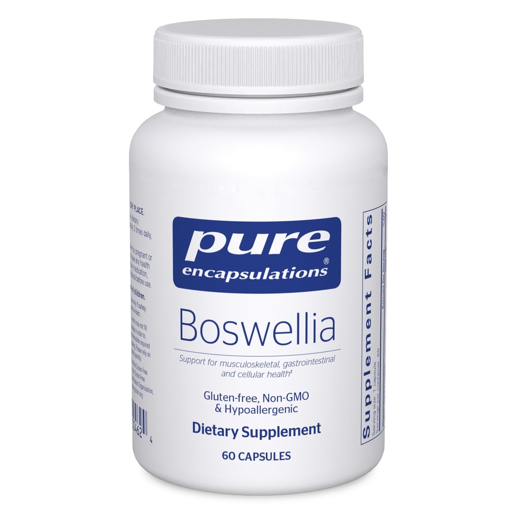 纯封装 Boswellia 补编 - 联合健康、GI和连接组织 - 支持健康关节和消化健康* - 非GMO和Vegan - 60个封装