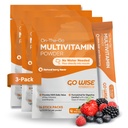 Daily Multivitamin Powder for Women and Men - No Water, No Pills | Vitamin B Complex, Vitamin D3, Zinc & Elderberry | Bariatric Multivitamin | Vegan Immune Support | Natural Berry | 42 Packets
