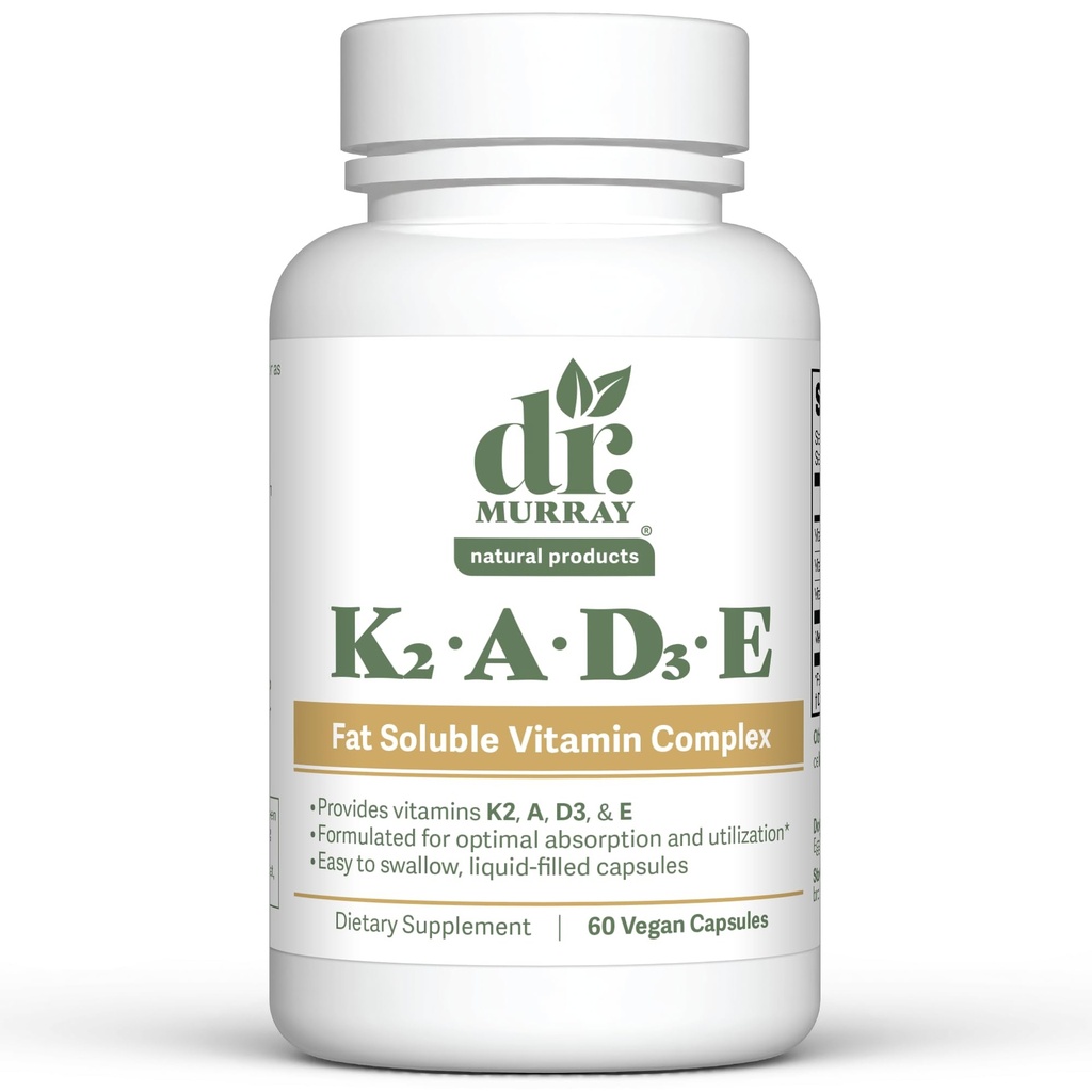 Dr. Murray’s Vitamin K2-D3-A-E 60 Liquid Vegan Capsules