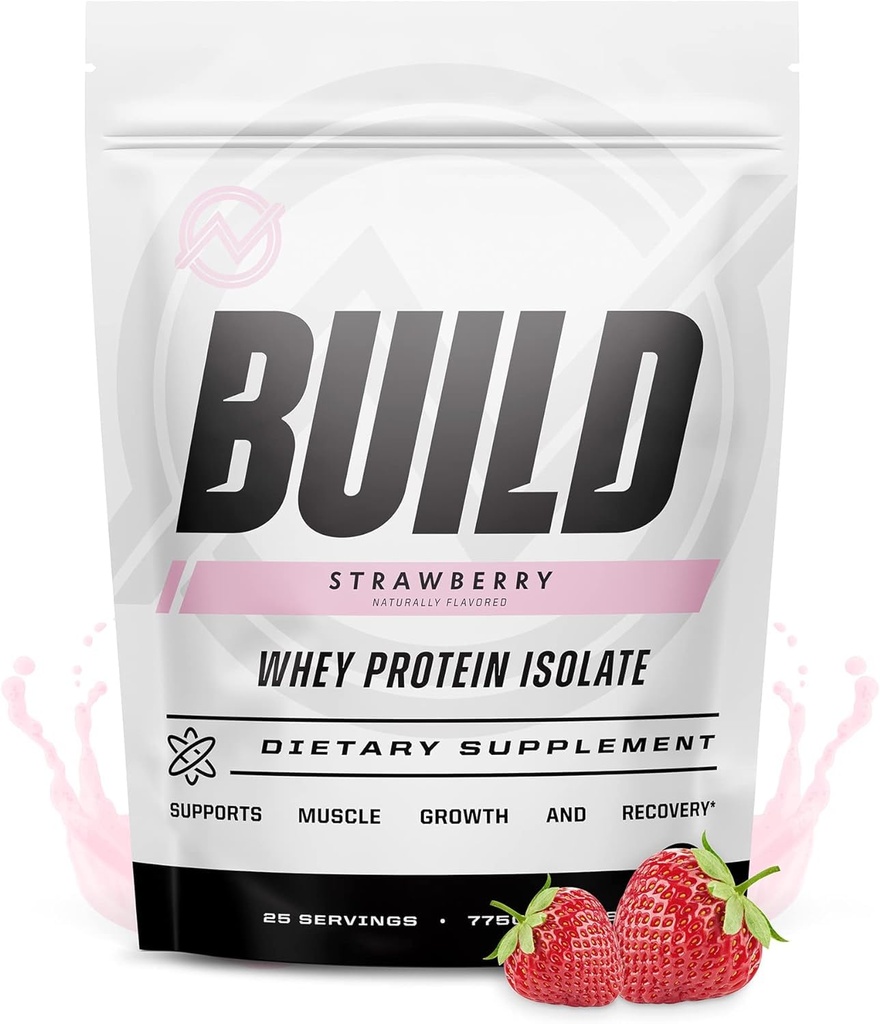 Outwork Nutrition Whey Isolate Protein Powder - Accelerates Muscle Building & Recovery - Low Lactose, Gluten-Free - Post Workout Supplement - Enhanced Protein Synthesis, Strawberry, 1.8lbs