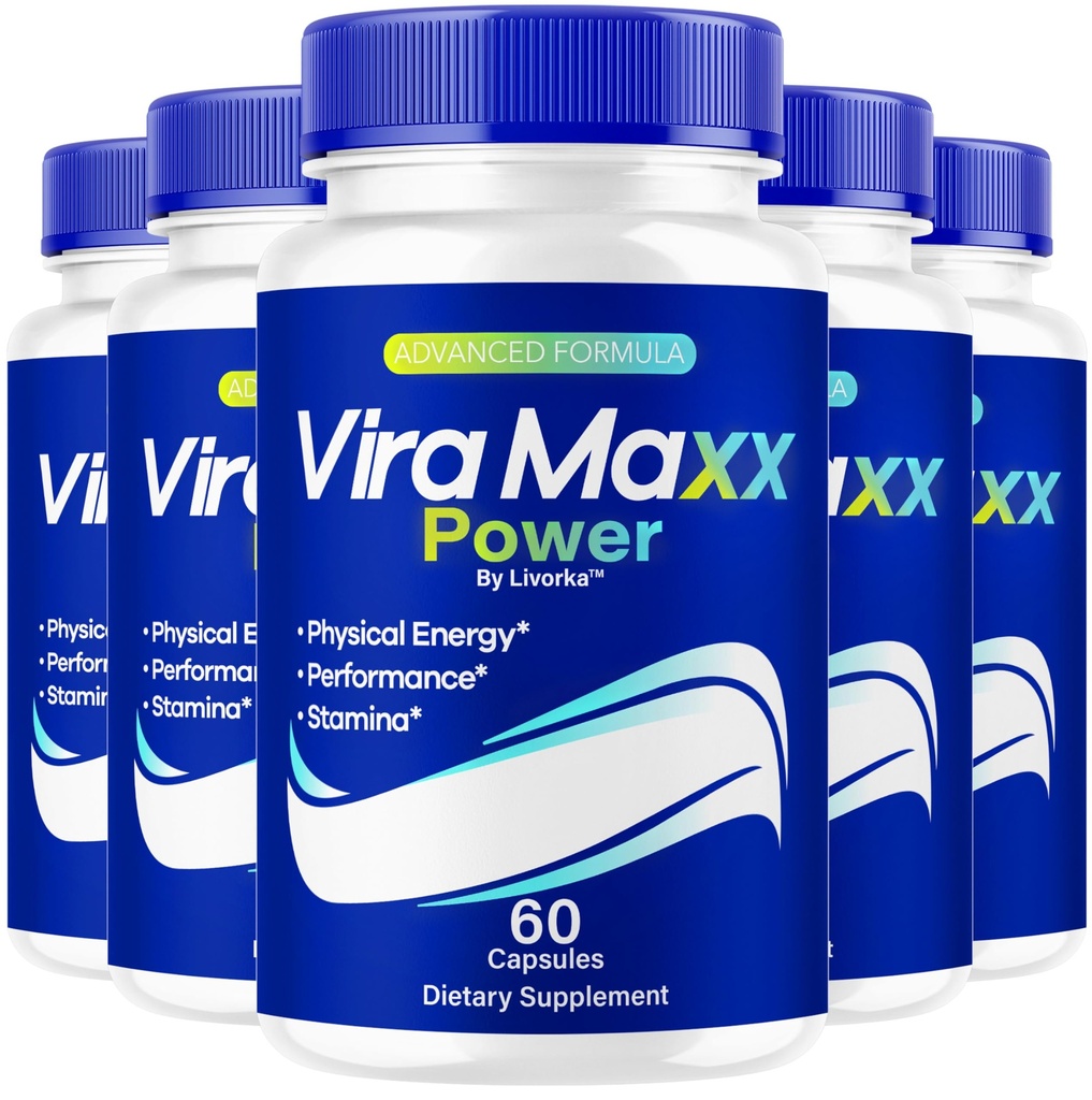 (5 Pack) Vira Maxx Power - ViraMaxx Power Capsules, ViraMaxxPower Pills Advanced Premium Formula Vitamin All Natural Vitamin Support Vitality for Overall Health & Wellness, 300 Capsules for 5 Months