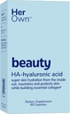 Her Own Beauty Hyaluronic Acid Capsules, Skin Hydration, Nourishes and Protects Skin, Essential Collagen, Hyaluronic Acid, Supports Beautiful Skin, with Zinc, Magnesium, Vitamin C, 60 Count