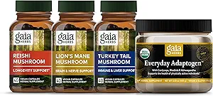 盖亚草药 壮丽的蘑菇 Kit - Reishi 蘑菇 狮子的马内蘑菇 土耳其 Tail 蘑菇 每日适配剂