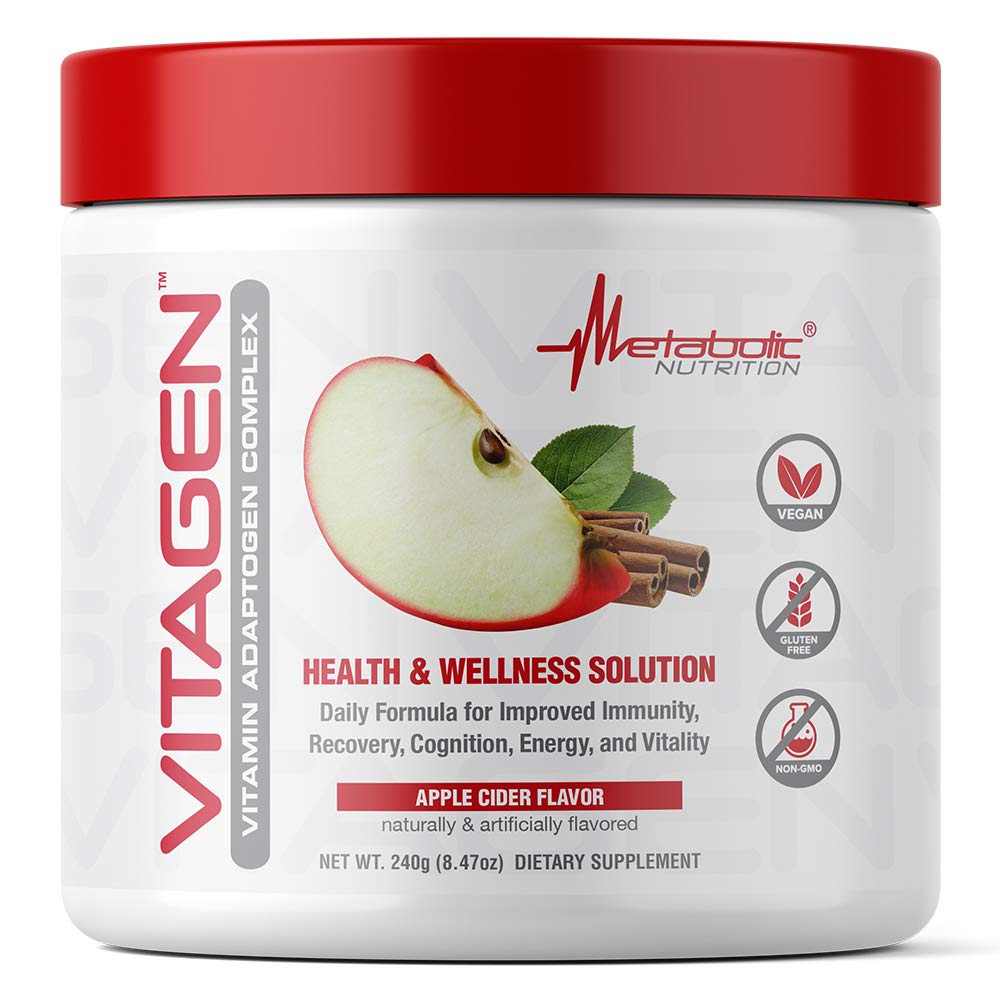 Metabolic Nutrition Vitagen, Vitamin Adaptogen Complex, 240 g, Health & Wellness Solution (Apple Cider)