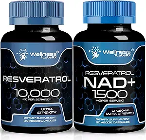 (原始内容存档于2019-09-31) (英语). Wellness LABSRX Reveveratrol Capsules 10000 - NAD+). 补编 1500 mg