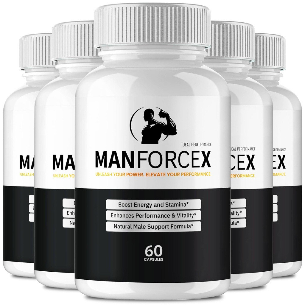 ManForceX Supplement for Men Capsules, Advanced ManForce X Natural Pills - Maximum Strength, All Natural Performance, Stamina & Energy Support, ManForceX Overall Health Support Reviews (5 Pack)
