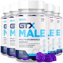 (5 Pack) GTX Male Gummies, Official GTXMaleGummies for Men with All Natural Ingredients, Advanced Formula Maximum Strength Supplement Support Your Active Lifestyle with Premium Vitamins (300 Gummies)