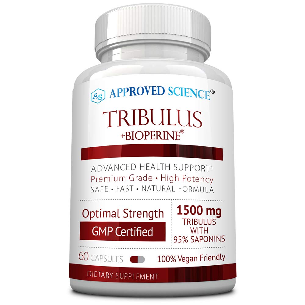 Approved Science Tribulus Terrestris - 60 Capsules - Supports Muscle Growth and Repair - 95% Furostanol Saponins - Bioperine - Vegan, Non-GMO