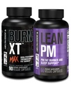 Jacked Factory 24/7 Fat Burner Stack - Burn XT MAX 高性能 Fat Burner (90 Capsules) - Lean PM 夜间睡眠支持 体重损失和Appetite 抑制(60 Capsules)