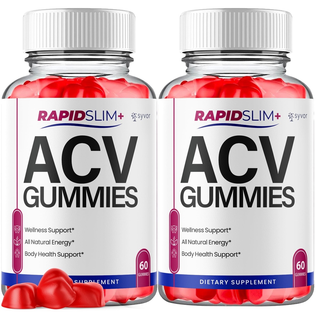 (2 Pack) Rapidslim ACV Gummies, Official Rapidslim ACV Supplement Gummys with All Natural Ingredients, Advanced Health & Wellness Support with Premium Quality Vitamins for Women & Men (120 Gummies)