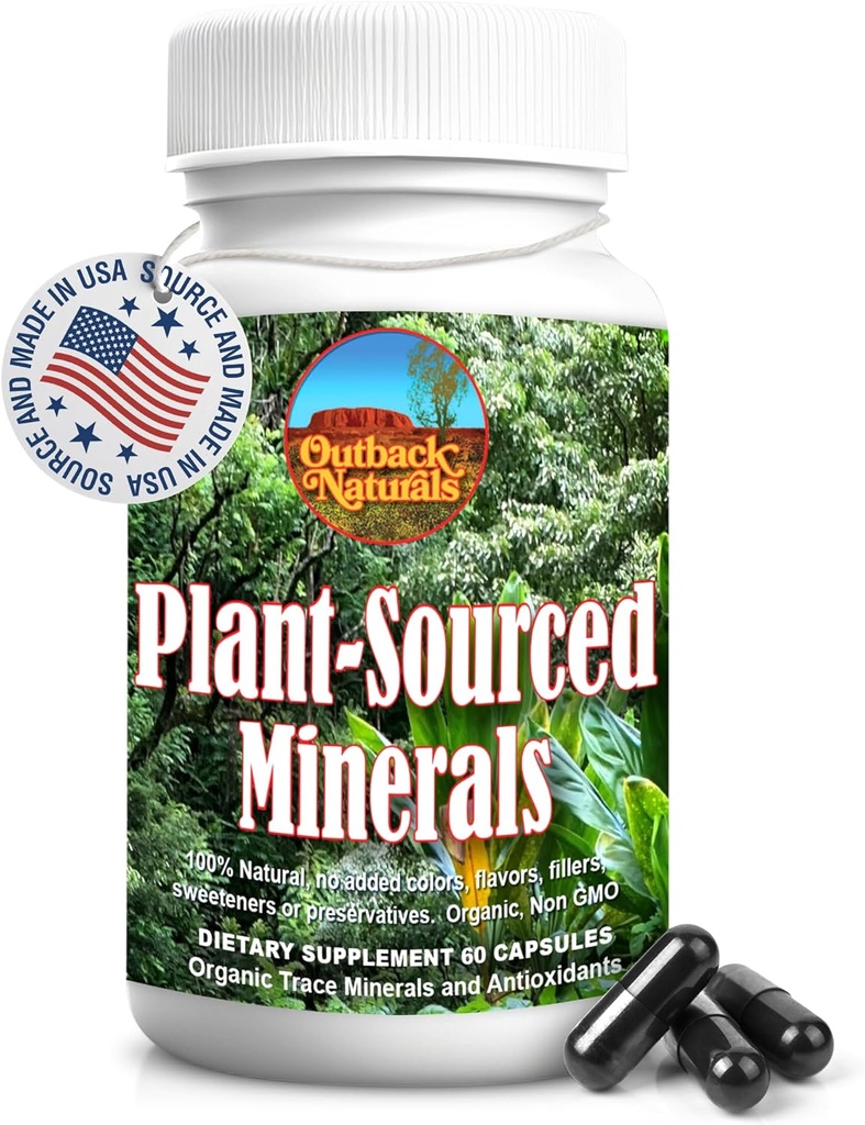 Fulvic Humic Mineral blend of Trace Minerals, Electrolytes, Gut Health, 认知功能, 水力学和免疫学支持, 纯生命力疗养公式 - 60 Capsules