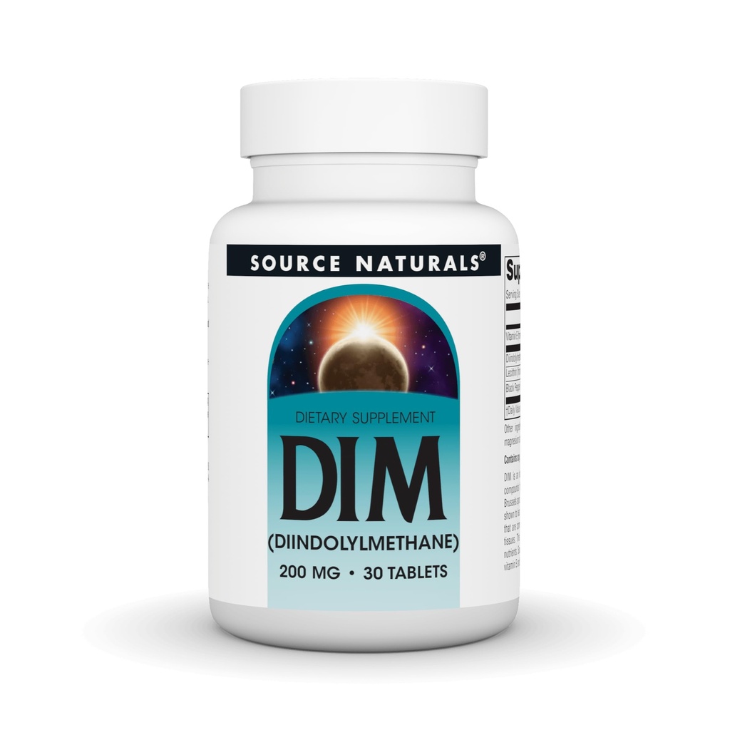 天然DIM、Diindolylmethane 200mg 与生物醋、维生素E和更多-30片