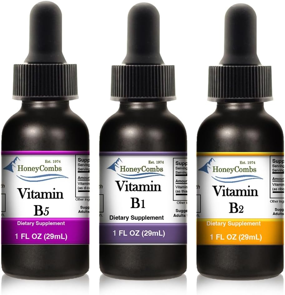 HoneyCombs液体滴水量为1oz,每省10%-维生素B5(苯丙酸)+维生素B2(Riboflavin)+维生素B1(i胺)