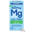 SlowMag Magnesium Glycinate Caplets, 100 Count, Slow-Release, Calm & Stress Support, Healthy Sleep, Gentle on Stomach, Chelated Magnesium Glycinate Supplements for Women & Men