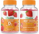 活生生的维生素D 1000 IU + Beet Root, Gummys Bundle - 大品尝,维生素补充,Gluten Free, GMO Free, Chewable Gummy (英语).