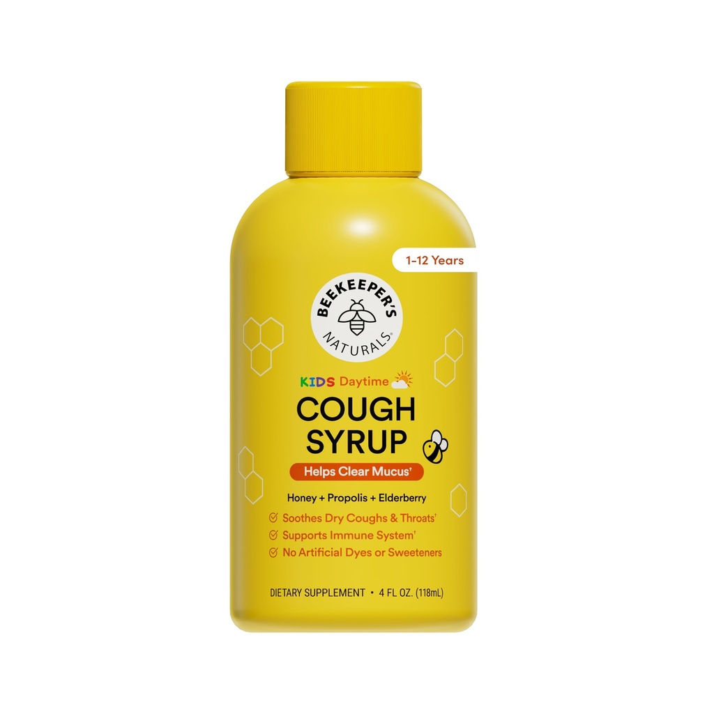 (原始内容存档于2017-09-21). 蜜蜂养殖者自然Propolis Honey Cough Syrup Daytime for Kids Immune Support with Elderberry, Vitamin C, Vitamin D & Raw Honey - Throat Soothing - Gluten Free & Clean Ingrestions, 4 oz.