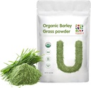 UNLESH'D ORGANIC 大麦草粉 1英镑 纯有机、富含维生素、矿物、纤维和抗氧化剂的超食品绿色
