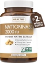 健康和谐 Nattokinase 2000 FU(非GMO) 强力 Nattokinase 增产自天然发酵的大豆-(2个月供应) 60 Vegan Natto Capsules