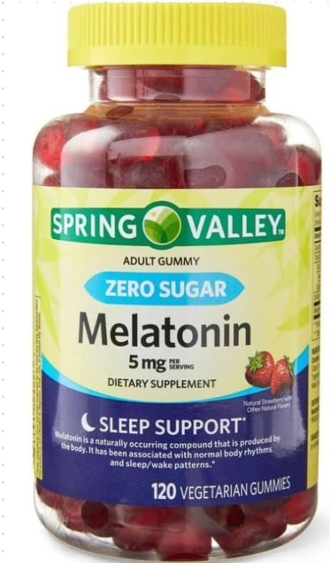 Sv + Melatonin Gummies Dietary Supplement, 5 mg, 120 Count +Better Guide Vitamins &Supplements