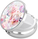 Nipichsha药盒、Purse & Pocket小药盒、Cute Travel Medicine组织者、便携式药品容器持有者以持有维生素、药物、鱼油和补充品、B08-美丽的花卉