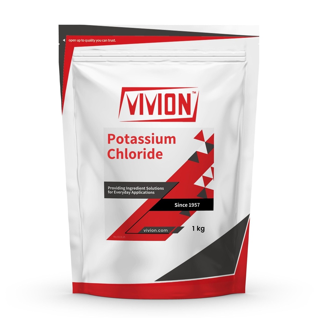 Potassium Chloride - 1000 Grams - Food Grade USP Granular KCL - Tablet Capsule Supplement Excipient - Electrolyte Mineral Vitamin Ingredient - Low Sodium Seasoning Salt Substitute - 1 kg (2.2 lb)