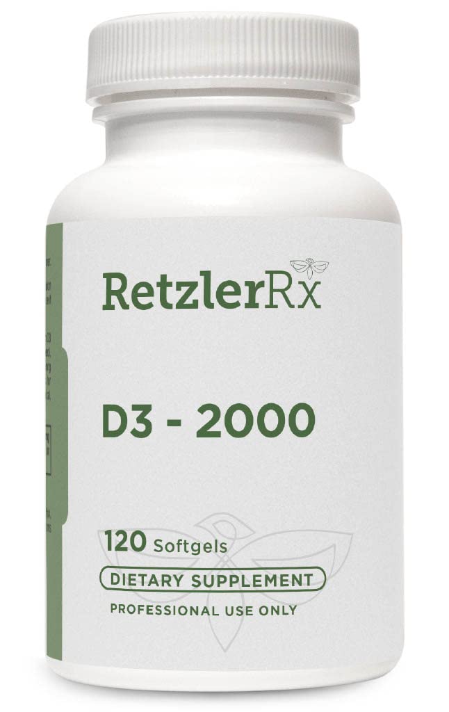 HormoneSynergy D3-2000 | 120 Softgels | Convenient Form of Bioidentical Vitamin D | Vitamin D3 (cholecalciferol) 2000 IU 500%