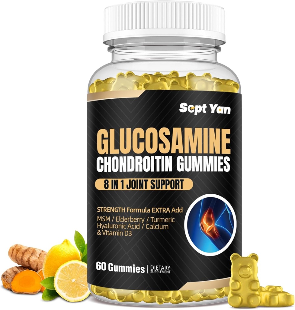 Glucosamine Chondroitin Gummys -- -- 60份联合支助补编 -- -- 1 500mg 与MSM、Merderberry、Turmeric -- -- 对成年人、男子和妇女的卡蒂拉和免疫支助 -- -- 容易吞咽