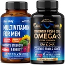 NUTRAHARMONY Multivitamins for Men Capsules & Omega 3 Fish Oil Softgels