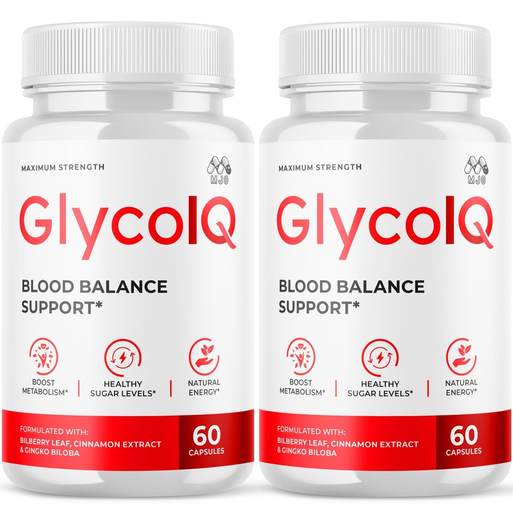 (2 Pack) Glyco IQ Capsules, Official GlycoIQ Blood Health Support Pills with All Natural Ingredients, Glyco IQ Advanced Health Support Formula with Premium Vitamins for Women & Men (120 Capsules)