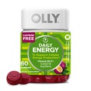 OLLY Daily Energy Gummy, Cafeine Free, 维生素B12, CoQ10, Goji Berry, 成人厨师补充品, 热带火焰 - 60 Counter