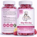Balancing Act – Slay The Day Energy Gummies – Caffeine Free Focus & Clean Energy Support – with Vitamin B12, CoQ10 & Cognizin® Citicoline – Raspberry Lemonade – 60 Count (30 Day Supply)