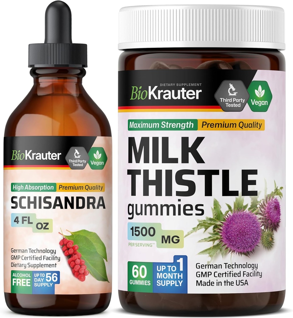 BIO KRAUTER Schisandra Tincture 4 Fl. Oz. & 牛奶硝酸盐 60古米