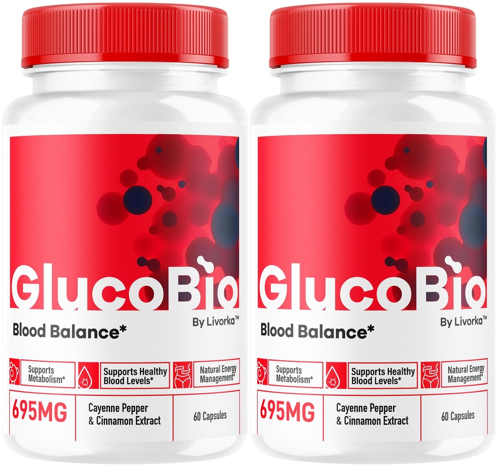 (2 Pack) GlucoBio Capsules - 官方Gluco生物辅助药,总体平衡的高级公式 GlucoBio Pills, GlucoBio 补编,Glucovio Reviews, 60 Capsules for 2 个月