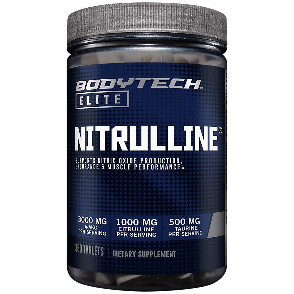BodyTech Nitrulline a Supports Nitric Oxide Production a 3,000 MG of A-AKG (360 Tablets)