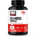 FORCE FACTOR 爱尔兰海 Moss Capsules 配有Burdock和Bladderwrack 豁免、消化、心脏健康和抗氧化剂支持,Vegan, No Gelatin, 90 Capsules