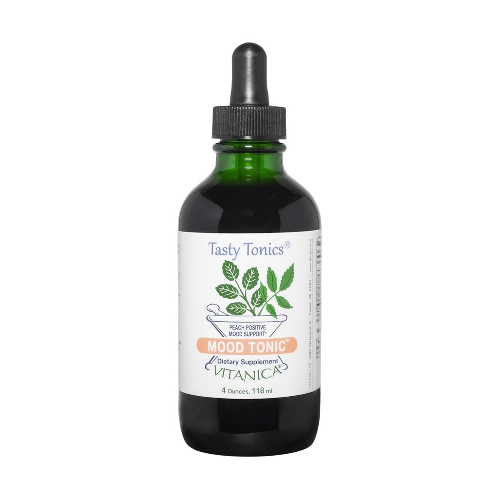 Vitanica Mood Tonic, Peach Positive Mood Support - 4 Ounce
